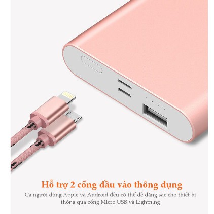 [BH 12 tháng] Sạc dự phòng Yoobao 10000mAh PL10 - 2 cổng vào (Lightning và Micro USB)