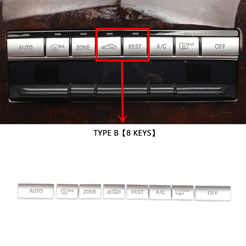 Ốp Trang Trí Nút Điều Khiển Máy Điều Hòa Xe Hơi Benz E Class W212 C207 2009-2015