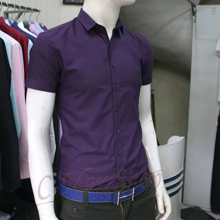 [Mã FAMAYMA2 giảm 10K đơn 50K] Áosơ Mi Nam ngắn tay cotton lụa màu đen [Thời Trang Nam] Siêu Sale | BigBuy360 - bigbuy360.vn