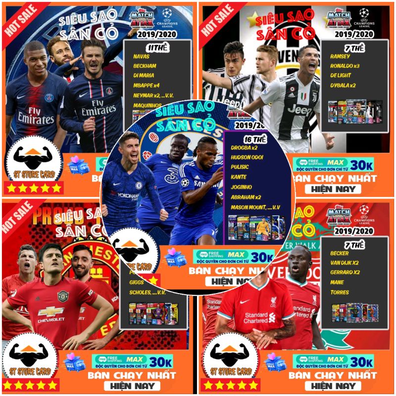 Thẻ cầu thủ bóng đá MATCH ATTAX Việt Nam 19/20 thẻ in custom ST STORE CARD CÁC ĐỘI 3