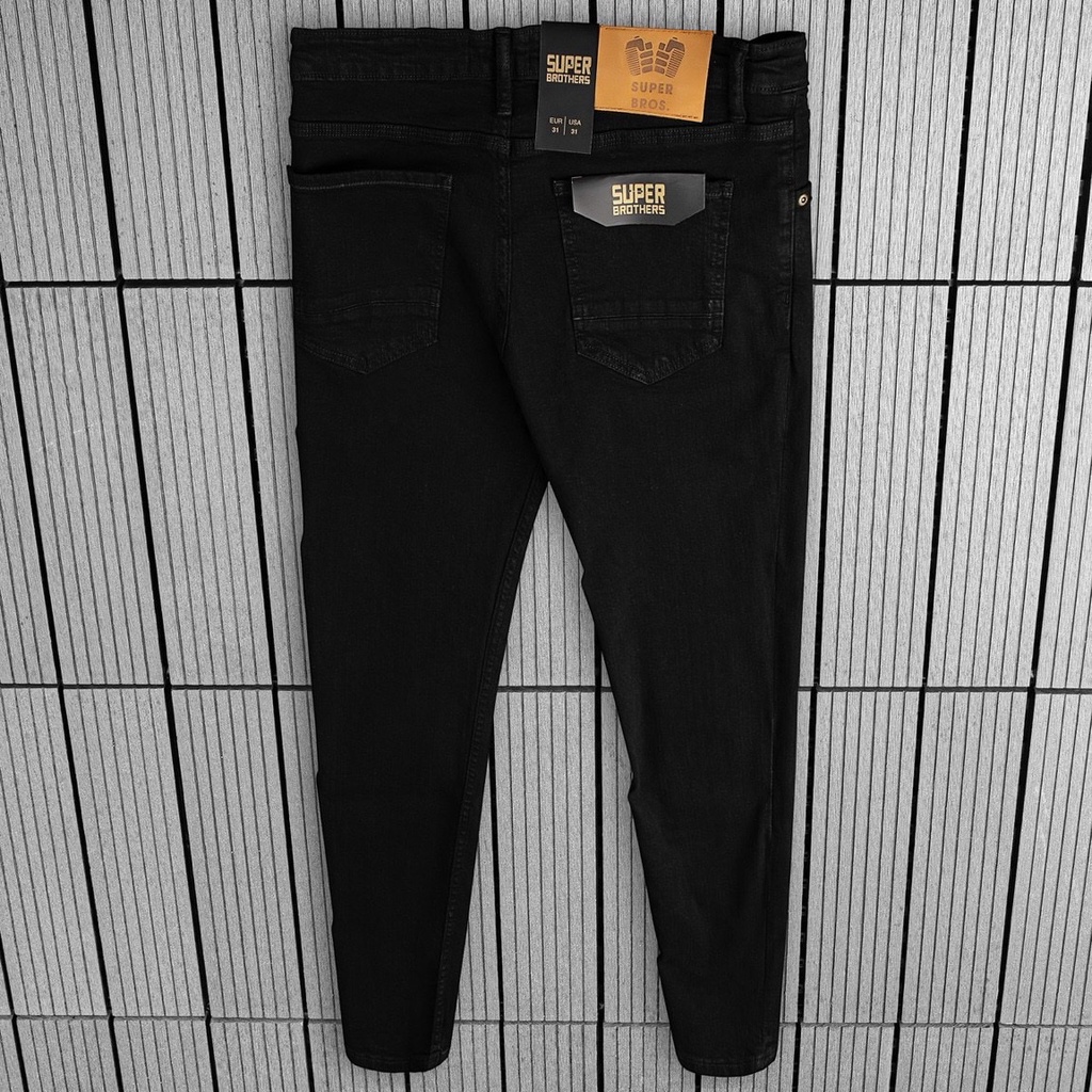 Quần Jean Đen Trơn Và Rách Gối