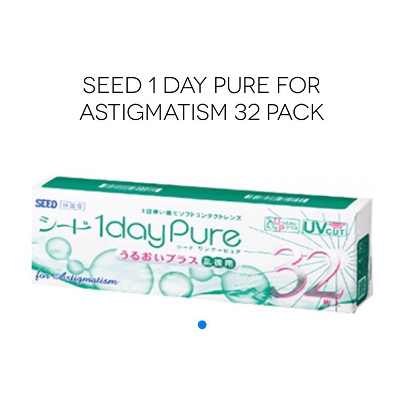 (8.8/14.2) Kính áp tròng 1 ngày cận &gt;16 viễn &gt;5.5 loạn &gt;1.75 lão &gt;1.5 SEED 1-day Pure for Astigmatism/ Multistage