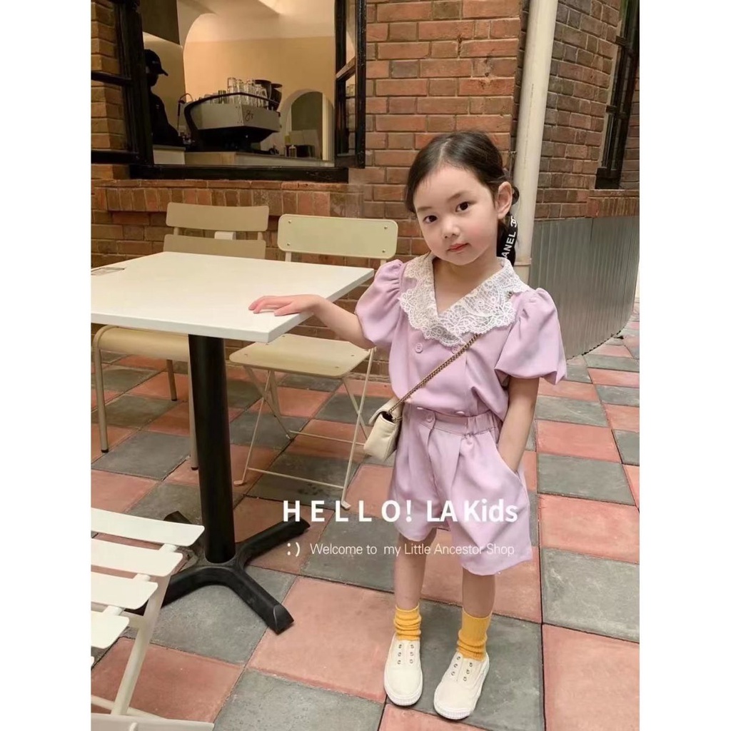 Bộ Đồ Thời Trang Mùa Hè Phong Cách Hàn Quốc Nhật Bản Mới 2022 Cho Bé Gái