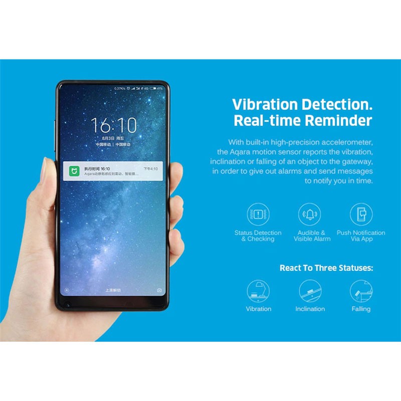 Cảm Biến Rung Thông Minh Aqara Cho Gia Đình Phiên Bản Toàn Cầu Siaomi xiaomi mijia Mi Home App