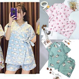 Sale sốc sỉ = lẻ. Bộ ngủ kimono yukata (buộc dây)