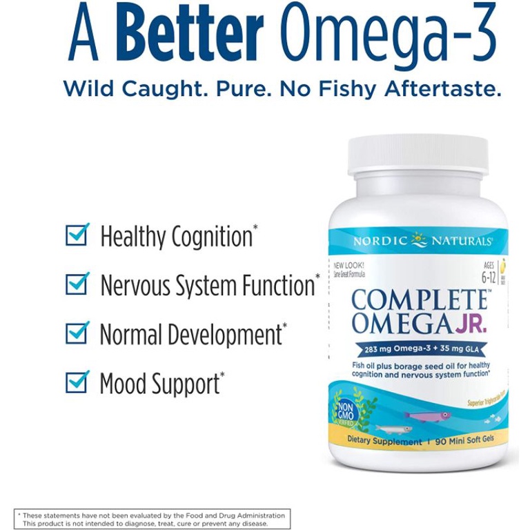 Viên nhai/uống Complete Omega Junior bổ sung 283mg Omega 3 Nordic Naturals cho trẻ từ 6-12 tuổi
