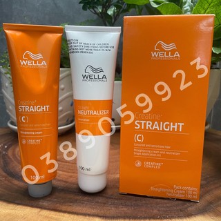 [Chính Hãng]🌹🌹Bộ thuốc duỗi tóc Wella Creatine Straight 100ml x2