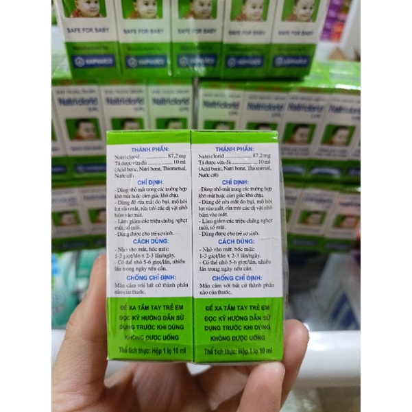 1 Lốc 10 lọ nước muối Natri clorid 0,9% 10ml