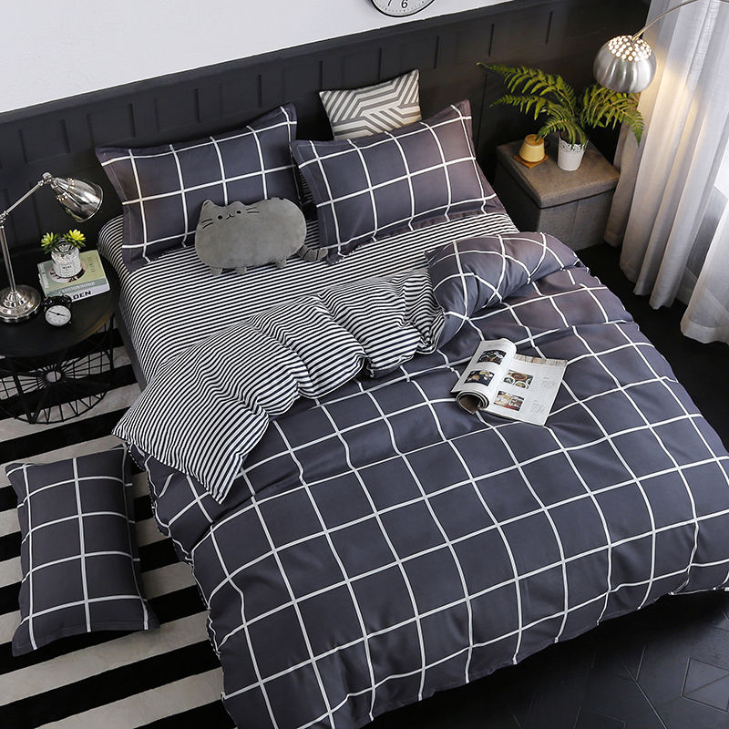 Bộ Chăn Ga Và Vỏ Gối 4 Trong 1 Chất Liệu Cotton 2 Trong 1