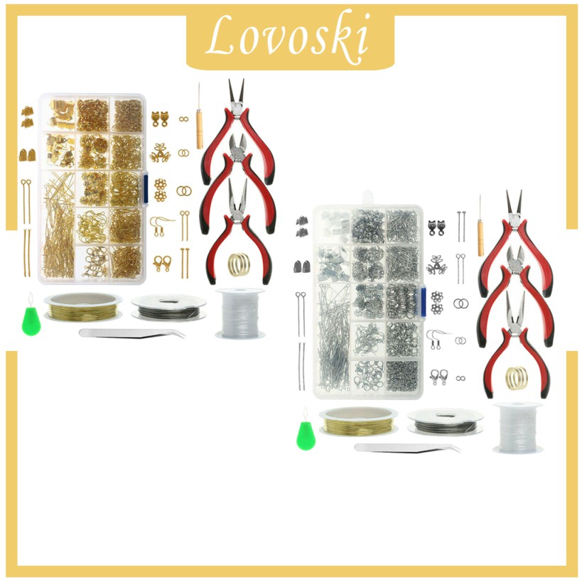 [LOVOSKI] Jewelry Making Starter Kit Set Earrings DIY Bracelet Necklace Findings Making