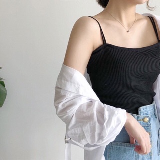 Áo len 2 dây dệt kim nhiều màu