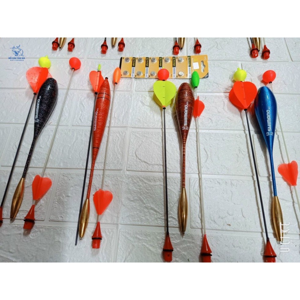 phao lục chân đồng xoáy ren 2 ngọn ngày đêm có bầu 30-32, tặng kèm 5 pin
