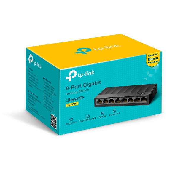 Bộ chia mạng TP-LINK LS1008G Gigabit 8 cổng - Bảo hành chính hãng 24 tháng