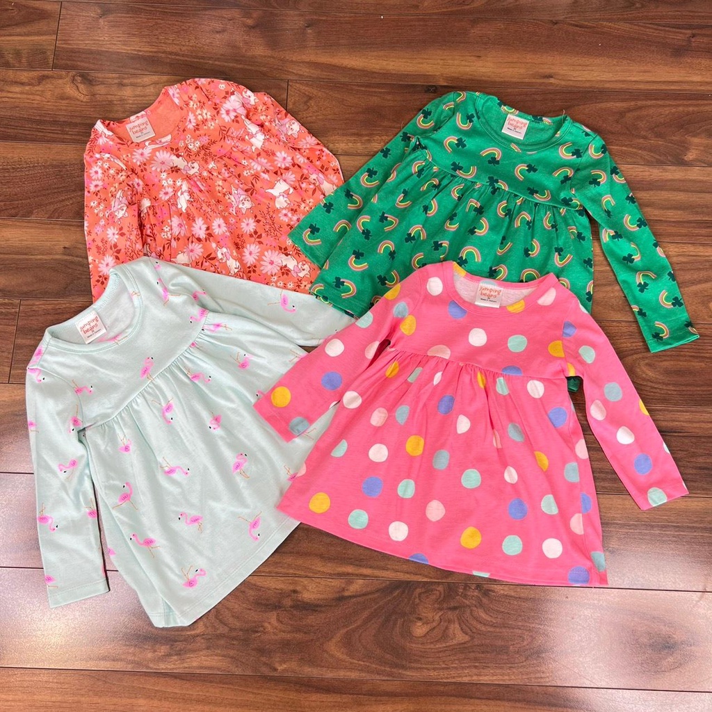 [Rẻ vô địch] Váy thu dài tay dáng babydoll cho bé gái từ 8-20kg nhiều màu, được chọn màu