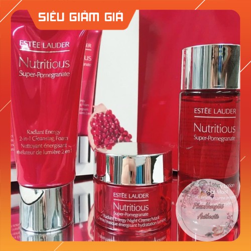 [CHÍNH HÃNG] COMBO DƯỠNG DA TINH CHẤT LỰU ĐỎ ESTEE LAUDER: DƯỠNG TRẮNG - CHỐNG LÃO HÓA - THẢI ĐỘC CHO DA