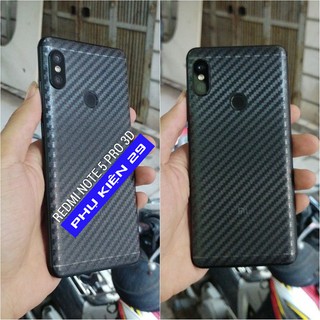 [Xiaomi Redmi Note 4/4X/5/5 Pro] Dán lưng 3D vân Cacbon - Carbon