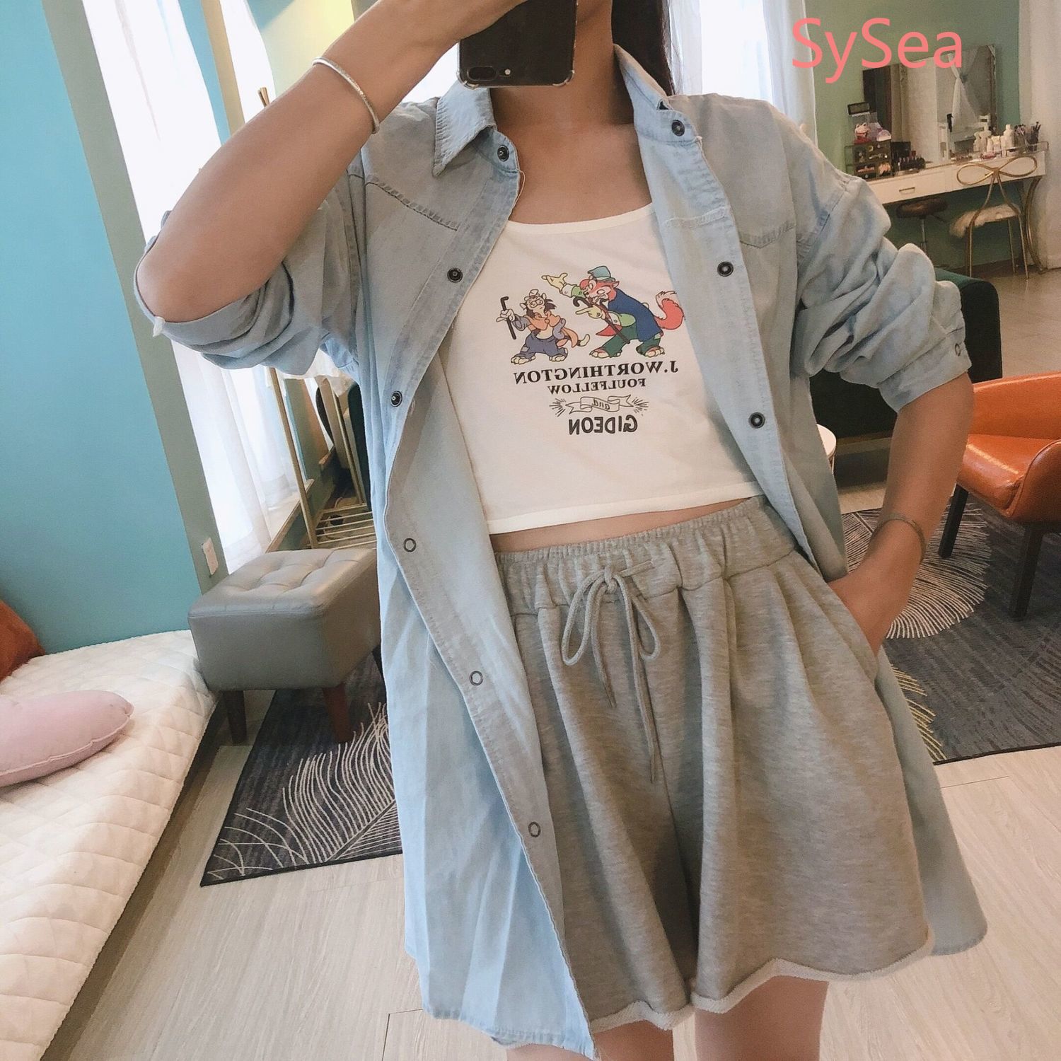 Áo Hai Dây In Họa Tiết Hoạt Hình Thời Trang Mùa Hè Cho Nữ | BigBuy360 - bigbuy360.vn