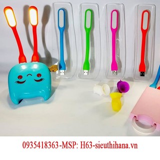 Bộ 2 bóng đèn LED cắm sạc dự phòng, máy tính H63