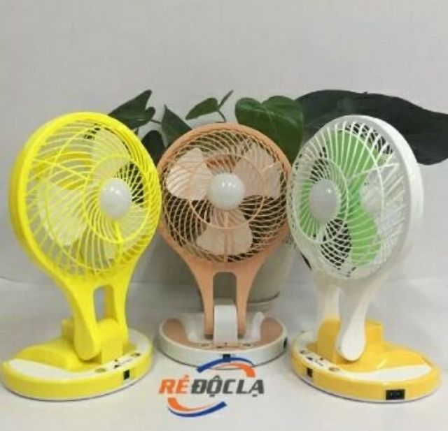 [FREESHIP] Quạt sạc tích điện Mini Fan JR 5580 2 cấp độ gió có đèn led .