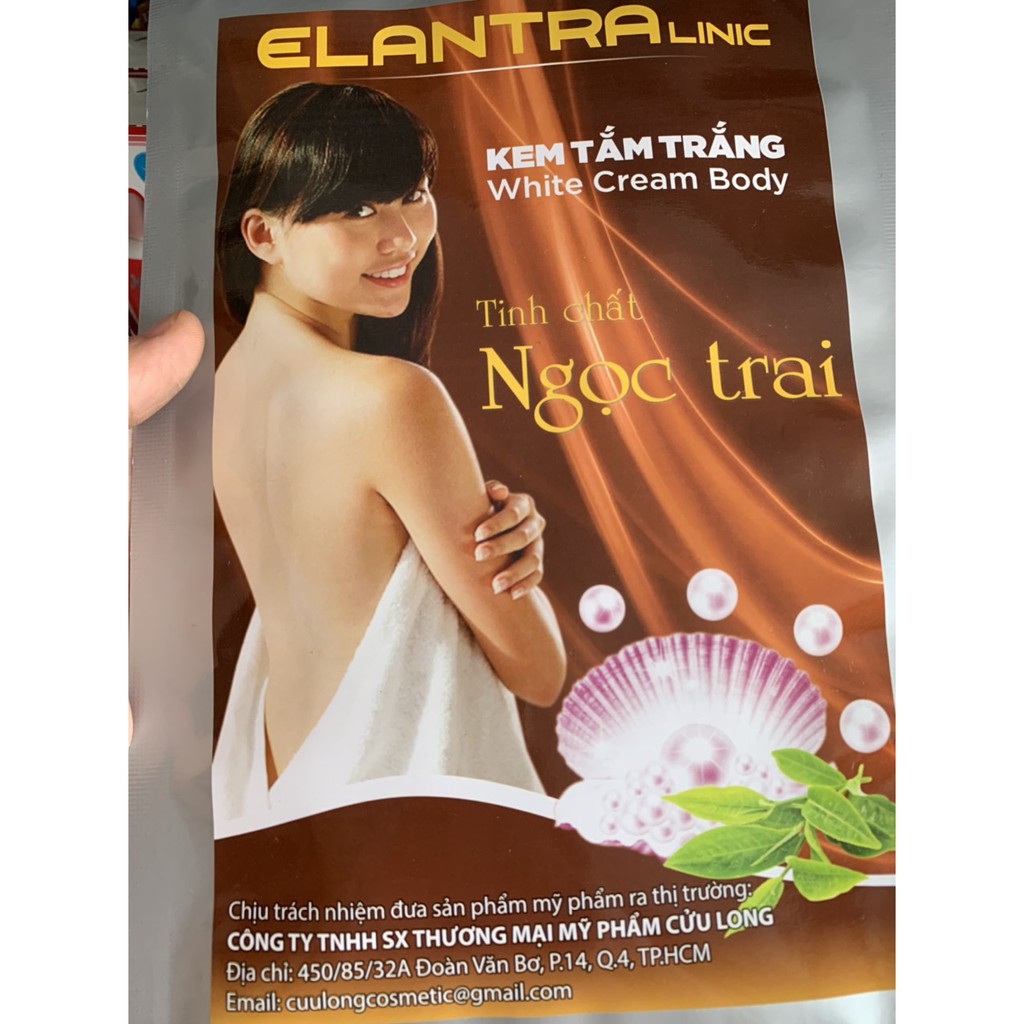 Tắm Trắng Ngọc trai Elantra Siêu Trắng 100g