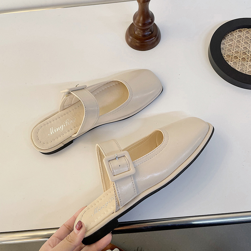 Dép Nữ Mũi Vuông Phong Cách Retro 2021 | BigBuy360 - bigbuy360.vn