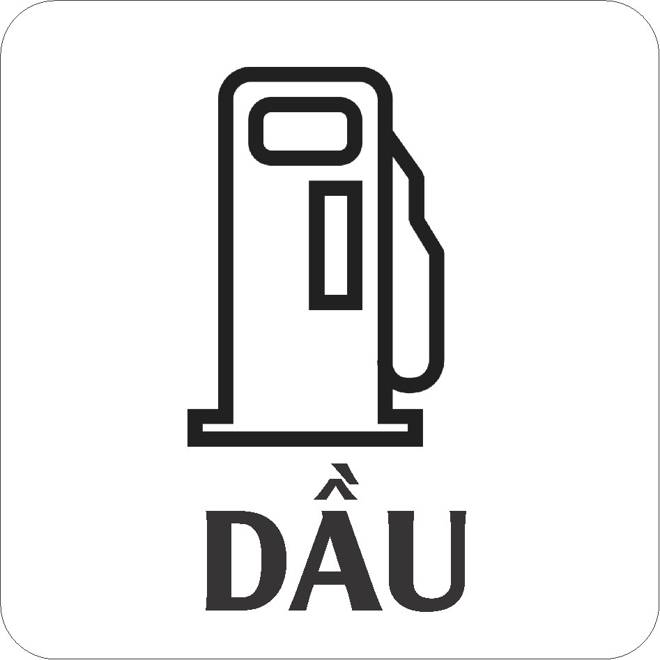 Sticker dán nắp xăng dầu, trang trí ô tô, xe tải, tem dán phân biệt xăng dầu