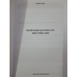 Bộ Đề Đánh Giá Năng Lực Môn Tiếng Anh