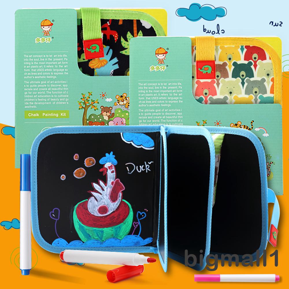 ⓗღ✯6/10-Page Portable Drawing Board Portable Erasable Drawing Pad Toys for Kids Waterproof Design Children´s Portable