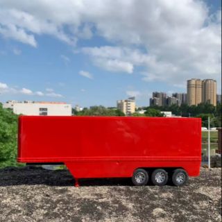 Xe mô hình rơ mooc thùng container 1:32