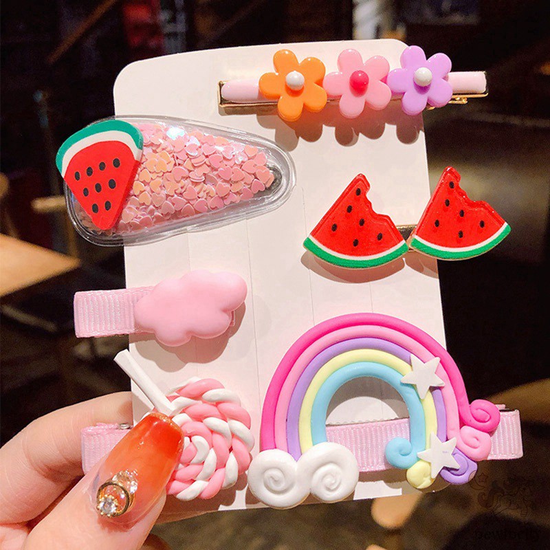 Set 6 kẹp tóc phong cách Hàn Quốc nữ tính dễ thương