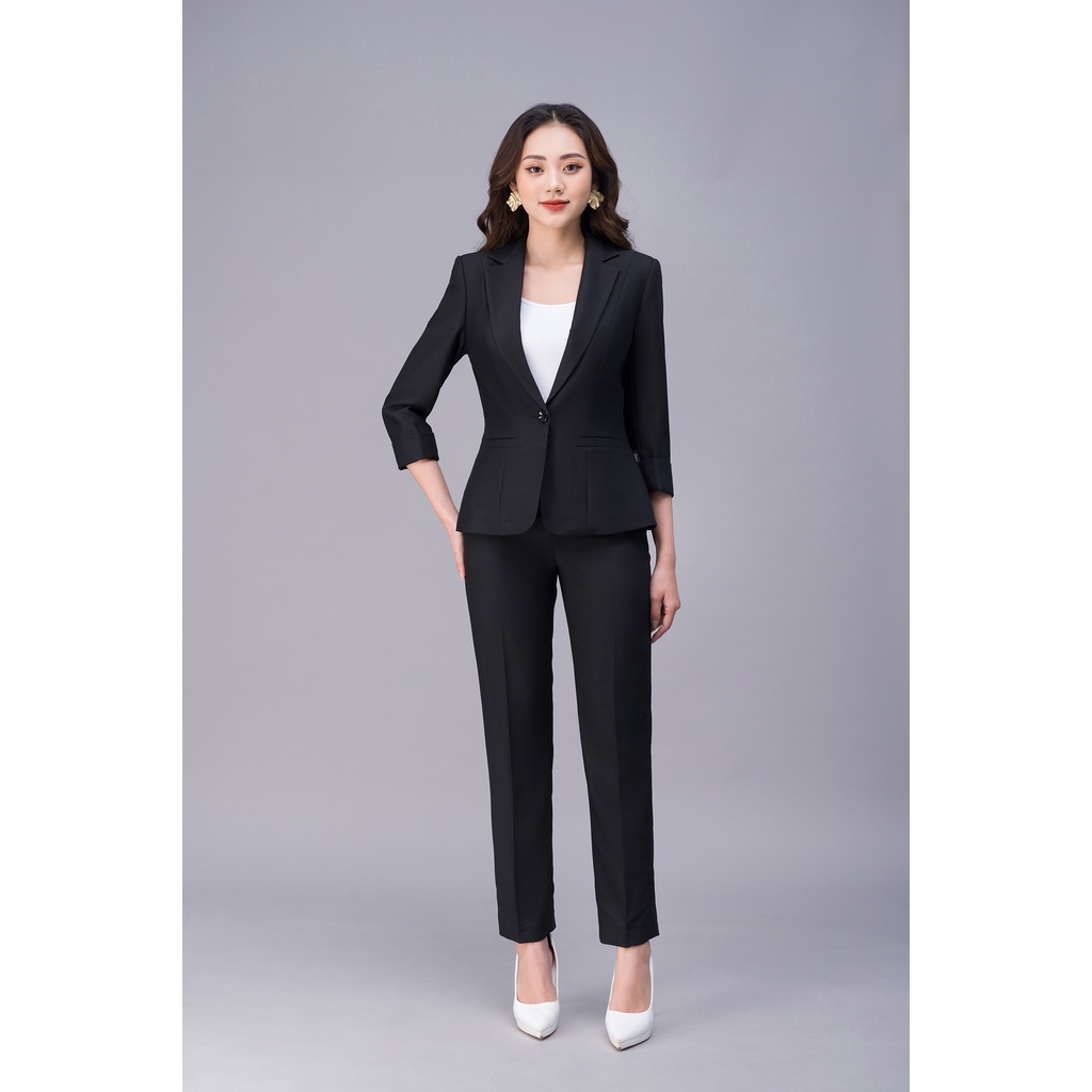 Quần Ống Đứng Nữ Công Sở Cạp Cao Luperi LFQD2121 Kiểu Dáng Thời Trang Không Nhăn Không Xù