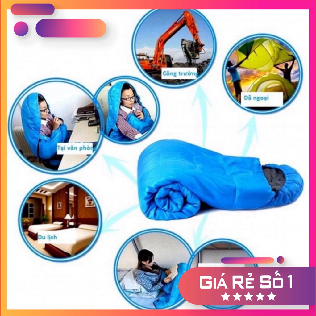 Túi ngủ văn phòng siêu ấm,dã ngoại, du lịch ngoài trời, đi phượt nhỏ gọn dễ dàng gấp gọn, giữ nhiệt tốt 💖 LNL Store