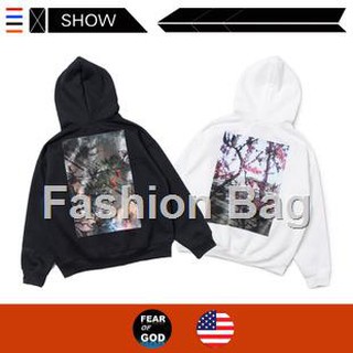 Áo khoác ngoài có mũ trùm logo FEAR OF GOD cho Châu Âu và Hoa Kỳ