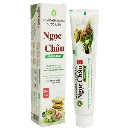 Kem đánh răng dược liệu Ngọc Châu trắng sáng 170g