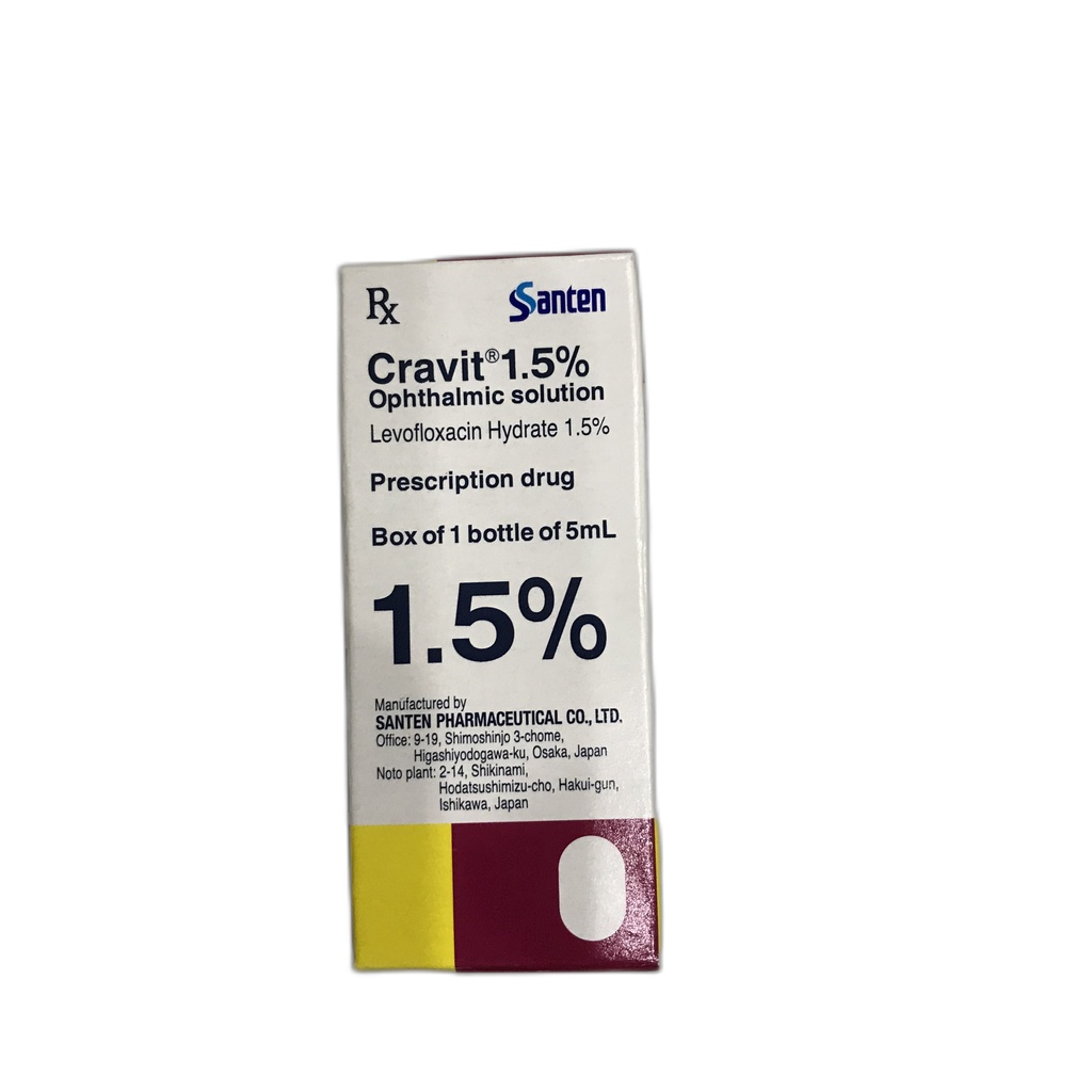 [DATE 30/09/2022] NHỎ MẮT CRAVIT 1.5% 5ML