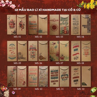 Bao Lì Xì Handmade Giấy Kraft Cực Đẹp