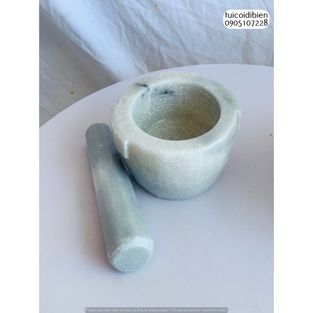 Cối Đá Tự Nhiên Nguyên Khối Dùng Giã Hành Tỏi, Giã Cua, Quết Chả Tiện Lợi Cho Người Dùng, KT 10cm, 12cm, 14cm, 16cm