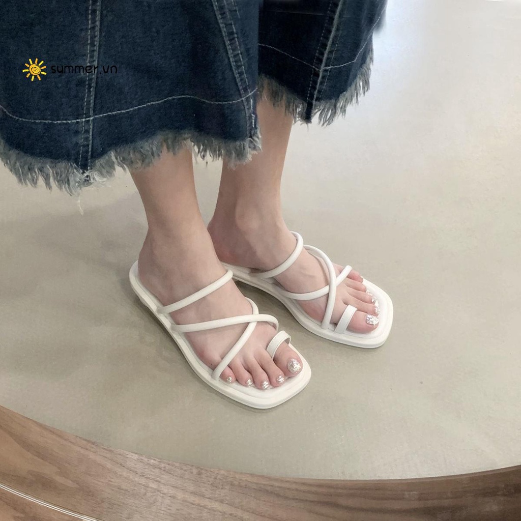 Dép Sandal Hở Ngón Gót Dày Phong Cách Hàn Quốc Thời Trang Mùa Hè Hàng Mới 2022 Dành Cho Bạn Nữ