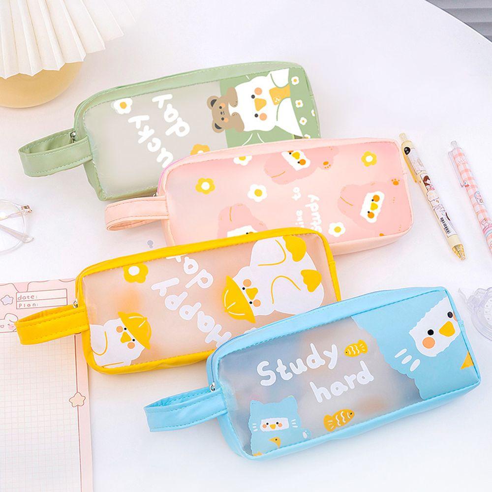 Túi Đựng Bút Đa Năng Chống Thấm Nước Họa Tiết Hoạt Hình Xinh Xắn