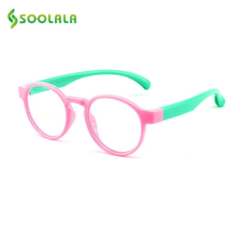 Mắt kính SOOLALA gọng tròn chống ánh sáng xanh thời trang dễ thương cho bé