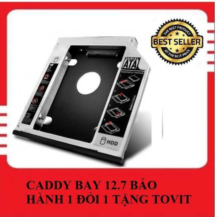 Caddy Bay SATA 3.0 12.7mm gắn thêm ổ cứng cho Laptop