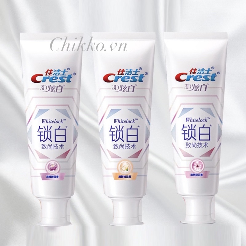 Kem đánh răng Crest nội địa Trung kem đánh răng Crest hoa anh đào Crest hoa hồng / quả đào / hoa súng tím 120g