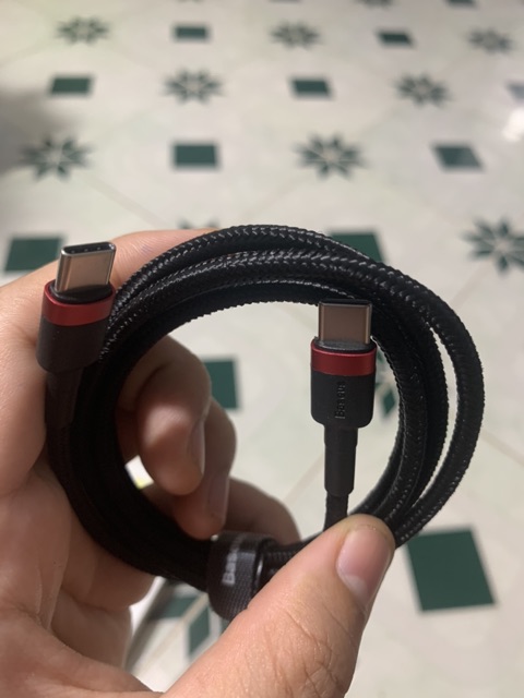 Cáp sạc nhanh Baseus Type C to Type C Quick Charge QC3.0 PD2.0 60W dài 1 Mét, 2 Mét Chính Hãng - Bảo hành đổi mới