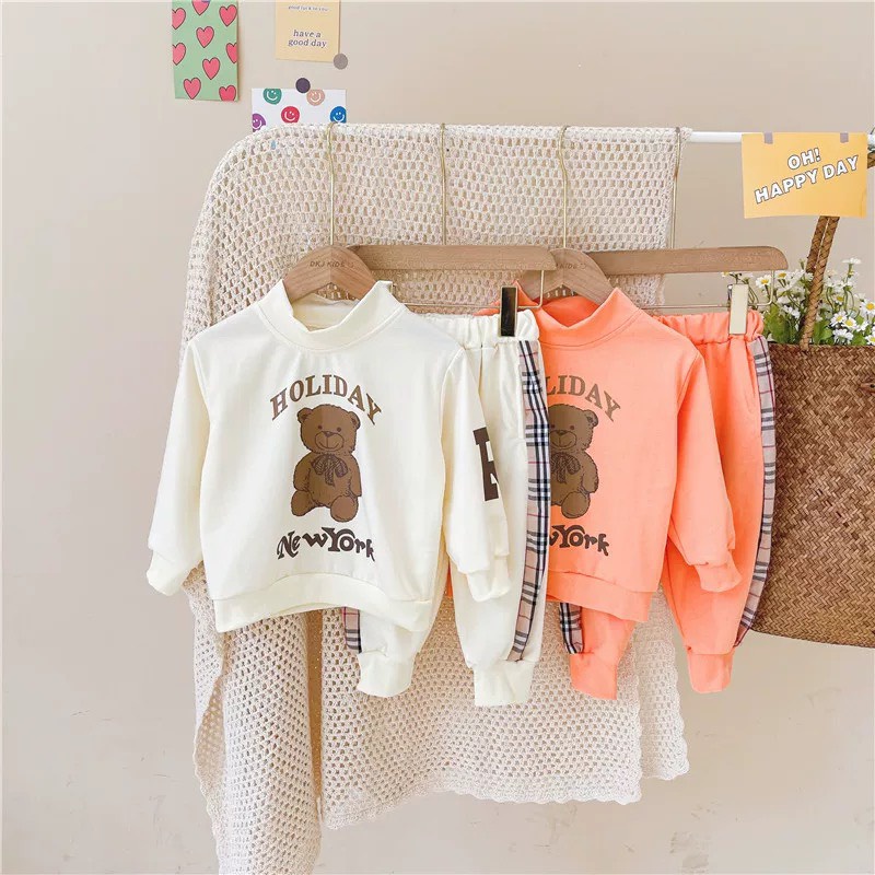 Bộ bé gái thu đông dài tay cho bé từ 8-18kg