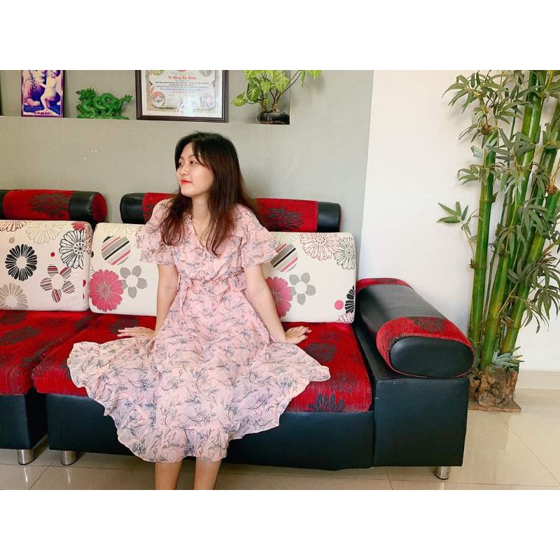 Váy hoa maxi Makusi Nhật full tag