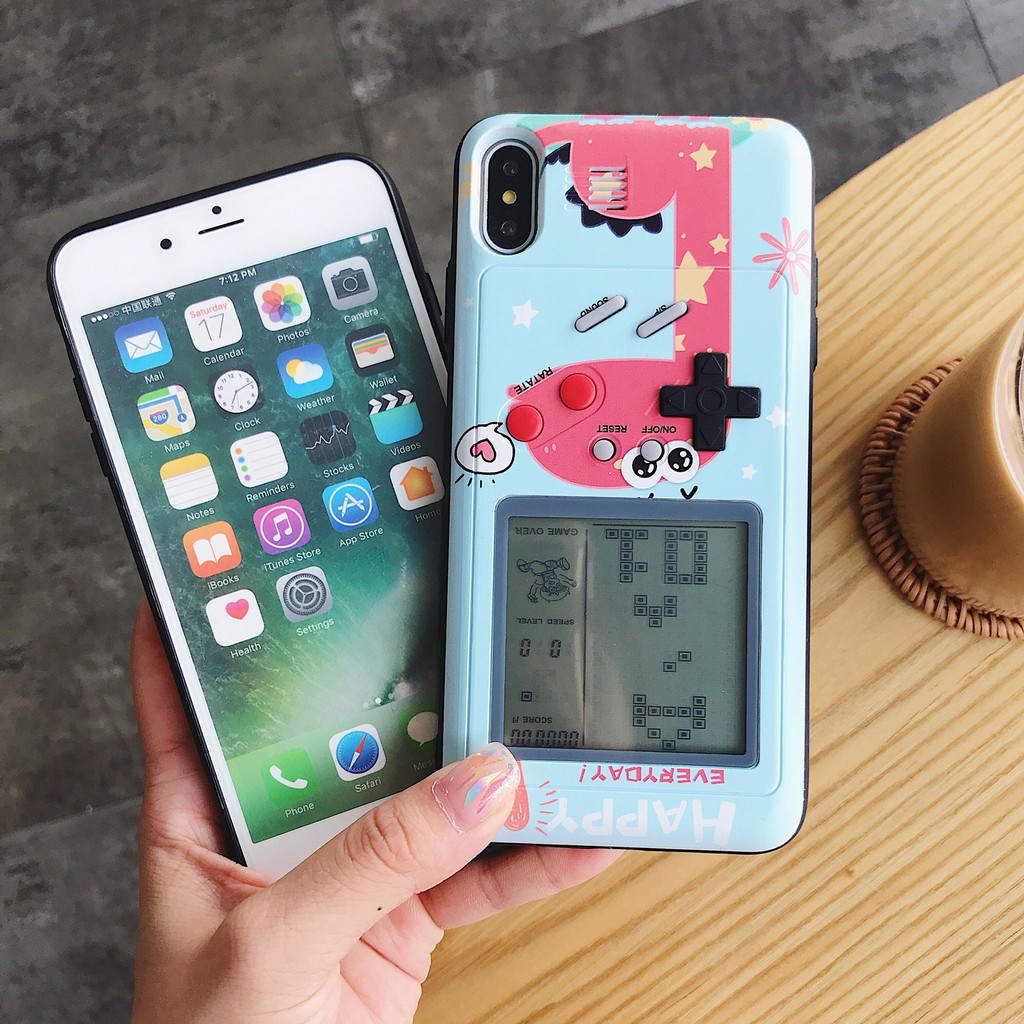 Ốp Điện Thoại Hình Máy Chơi game Trắng Đen Cho Iphone 14 pro Max 13 pro Max 12 promax 6 6s Plus 7 8 Plus X XS Max XR 11 pro Max