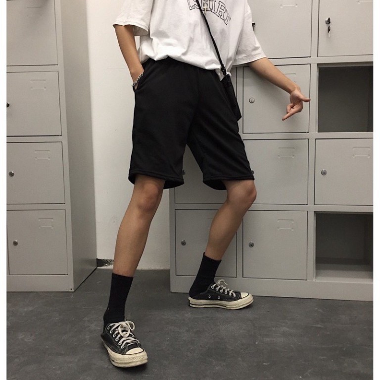 Quần đùi / Quần short trơn unisex - basic trơn dưới 62kg_TopOneStore | BigBuy360 - bigbuy360.vn