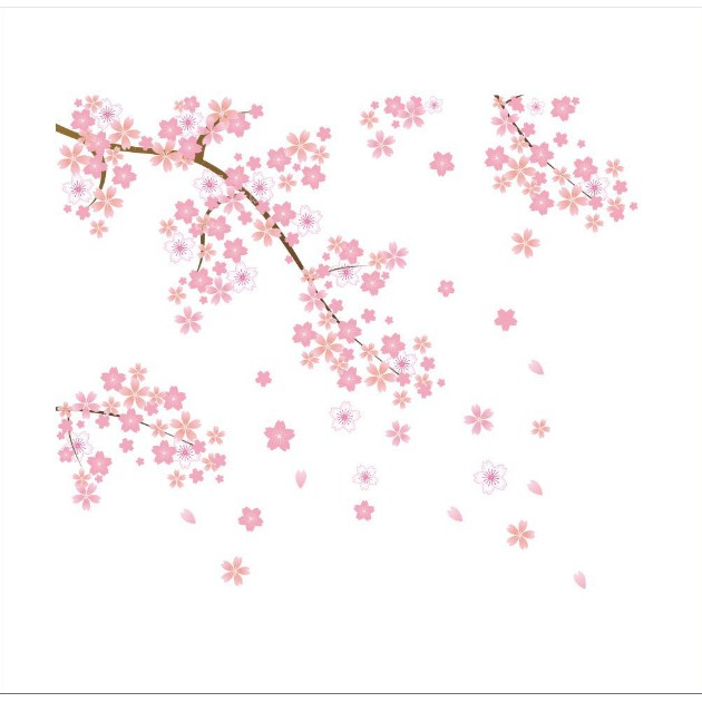 Decal trang trí tường - Hoa Nhí Hồng Dâu