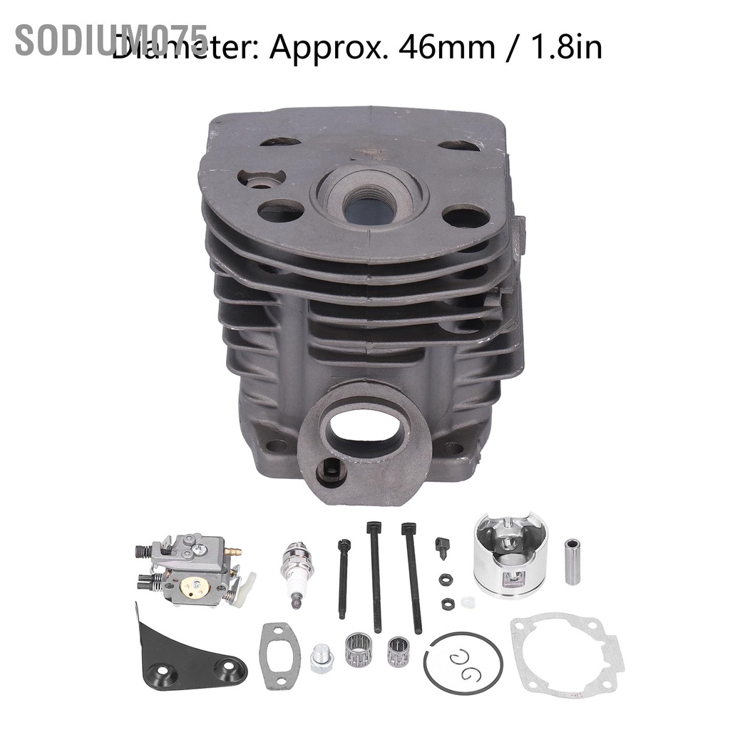 Có thể bán buôn 46mm Xy lanh Piston Bộ chế hòa khí Bugi đệm thay thế Phù hợp cho Cưa xích Husqvarna 55 51 Sodium075 Hàng giao ngay