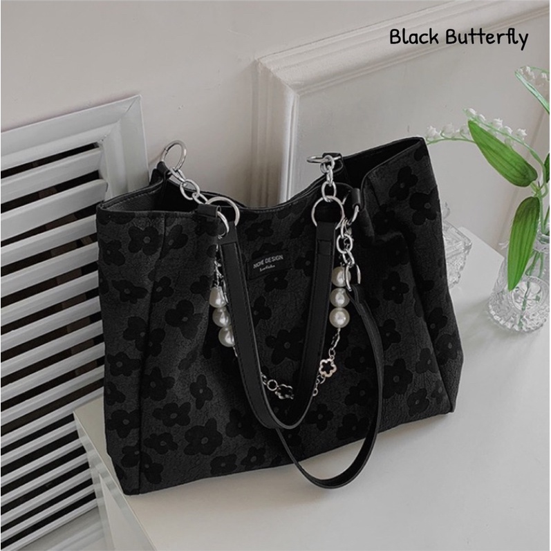 Túi tote đeo vai họa tiết hoa Butterfly